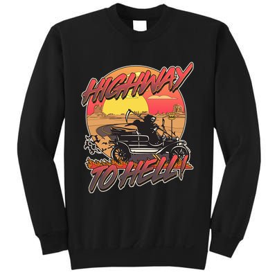Funny Halloween Highway To Hell Grim Reaper Sweatshirt