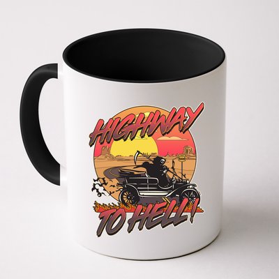 Funny Halloween Highway To Hell Grim Reaper Mug