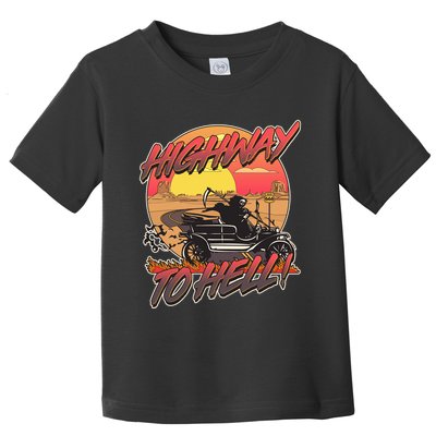 Funny Halloween Highway To Hell Grim Reaper Toddler T-Shirt