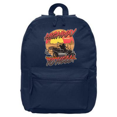 Funny Halloween Highway To Hell Grim Reaper 16 in Basic Backpack