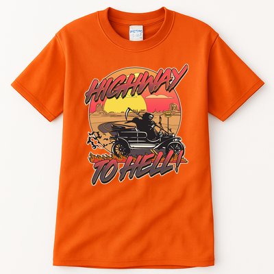 Funny Halloween Highway To Hell Grim Reaper Tall T-Shirt