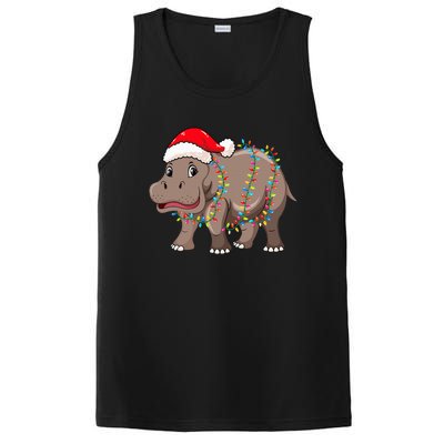 Festive Hippopotamus Hat for Christmas Lovers PosiCharge Competitor Tank