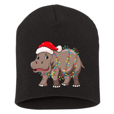 Festive Hippopotamus Hat for Christmas Lovers Short Acrylic Beanie