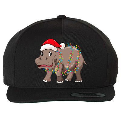 Festive Hippopotamus Hat for Christmas Lovers Wool Snapback Cap