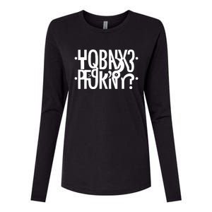 Funny Horny Hidden Message Horny? Reflexed Secret Message Womens Cotton Relaxed Long Sleeve T-Shirt