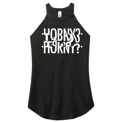 Funny Horny Hidden Message Horny? Reflexed Secret Message Women’s Perfect Tri Rocker Tank