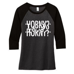 Funny Horny Hidden Message Horny? Reflexed Secret Message Women's Tri-Blend 3/4-Sleeve Raglan Shirt