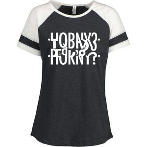 Funny Horny Hidden Message Horny? Reflexed Secret Message Enza Ladies Jersey Colorblock Tee