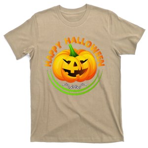 Funny Happy Halloween Scary Spooky Pumpkin Costume T-Shirt