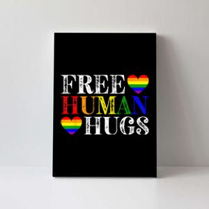 Free Human Hugs LGBT Pride Month Canvas