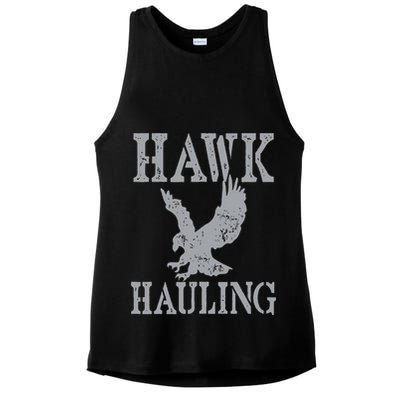 Funny Hawk Hauling Nerd Geek Top Ladies PosiCharge Tri-Blend Wicking Tank
