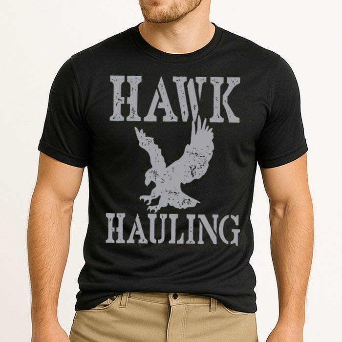 Funny Hawk Hauling Nerd Geek Top Performance Shirt