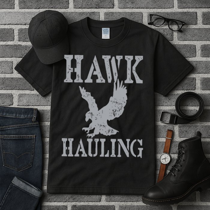 Funny Hawk Hauling Nerd Geek Top Tall T-Shirt