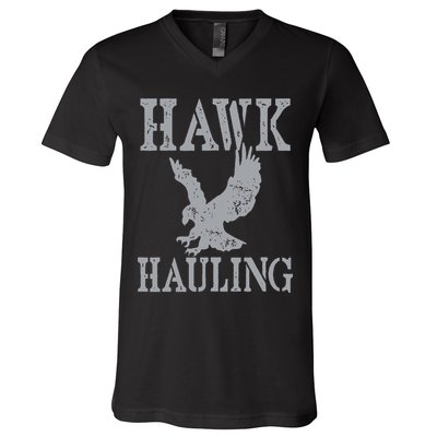 Funny Hawk Hauling Nerd Geek Top V-Neck T-Shirt