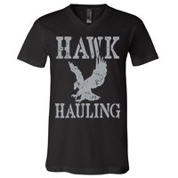 Funny Hawk Hauling Nerd Geek Top V-Neck T-Shirt