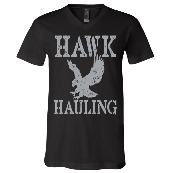 Funny Hawk Hauling Nerd Geek Top V-Neck T-Shirt