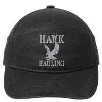 Funny Hawk Hauling Nerd Geek Top 7-Panel Snapback Hat