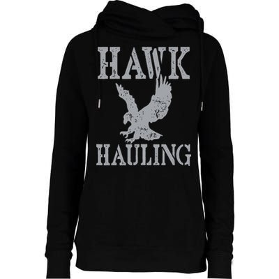 Funny Hawk Hauling Nerd Geek Top Womens Funnel Neck Pullover Hood