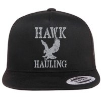 Funny Hawk Hauling Nerd Geek Top Flat Bill Trucker Hat