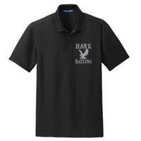 Funny Hawk Hauling Nerd Geek Top Dry Zone Grid Polo