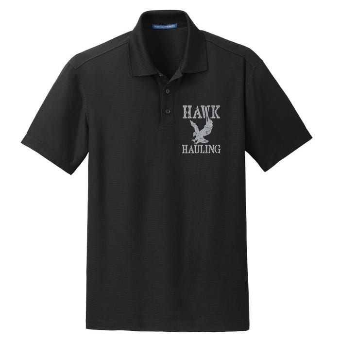 Funny Hawk Hauling Nerd Geek Top Dry Zone Grid Polo