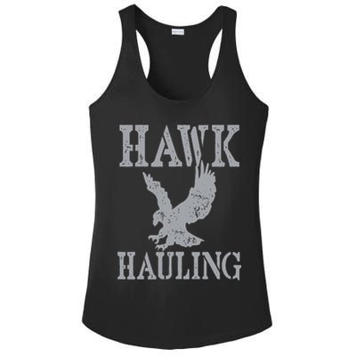 Funny Hawk Hauling Nerd Geek Top Ladies PosiCharge Competitor Racerback Tank