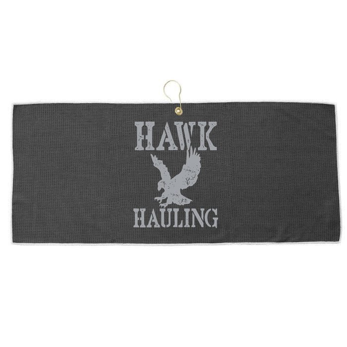 Funny Hawk Hauling Nerd Geek Top Large Microfiber Waffle Golf Towel