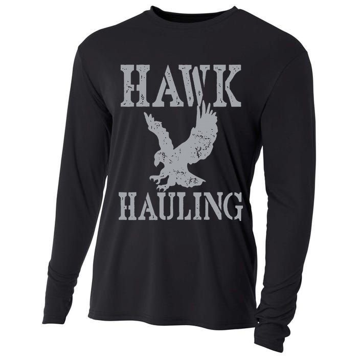 Funny Hawk Hauling Nerd Geek Top Cooling Performance Long Sleeve Crew
