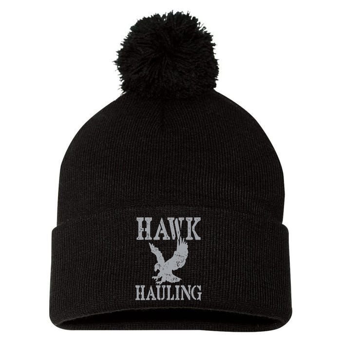 Funny Hawk Hauling Nerd Geek Top Pom Pom 12in Knit Beanie