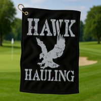 Funny Hawk Hauling Nerd Geek Top Golf Towel
