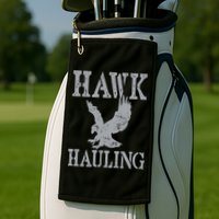 Funny Hawk Hauling Nerd Geek Top Golf Towel