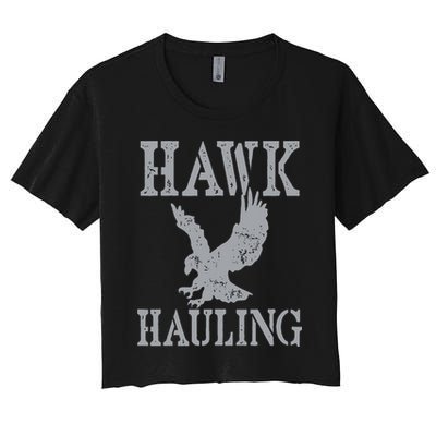 Funny Hawk Hauling Nerd Geek Top Crop Top