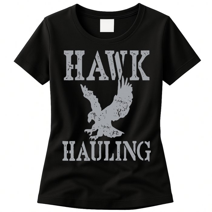 Funny Hawk Hauling Nerd Geek Top Womens T-Shirt