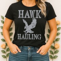 Funny Hawk Hauling Nerd Geek Top Womens T-Shirt
