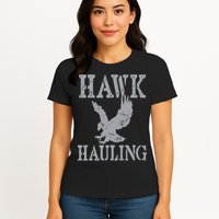Funny Hawk Hauling Nerd Geek Top Womens T-Shirt