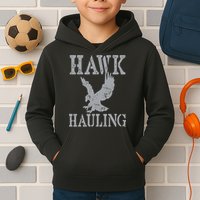 Funny Hawk Hauling Nerd Geek Top Kids Hoodie