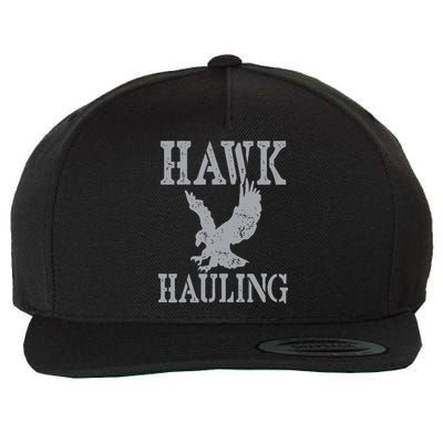 Funny Hawk Hauling Nerd Geek Top Wool Snapback Cap