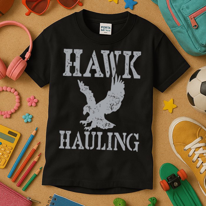 Funny Hawk Hauling Nerd Geek Top Kids T-Shirt