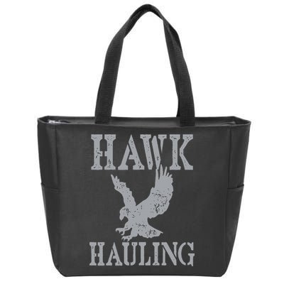 Funny Hawk Hauling Nerd Geek Top Zip Tote Bag
