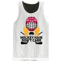 Funny Hockey Hair Don't Care Ice Hockey Girl Player Goalie Mesh Reversible Basketball Jersey Tank