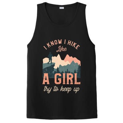 Female Hiker Hiking I Know I Hike Like A Girl PosiCharge Competitor Tank