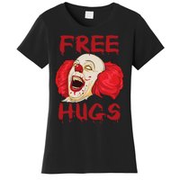 Free Hugs Halloween Evil Killer Scary Clown Horror Gift Women's T-Shirt