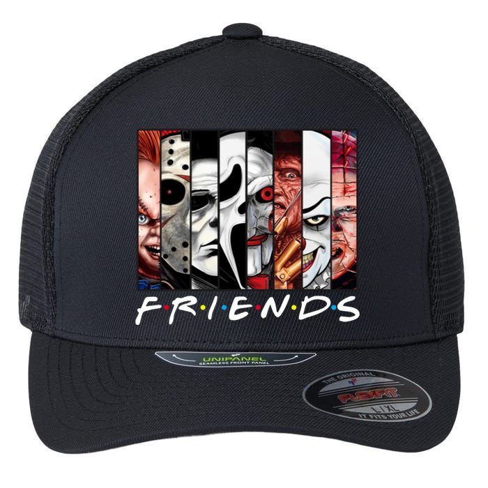 Friends Halloween Horror Squad Parody Flexfit Unipanel Trucker Cap