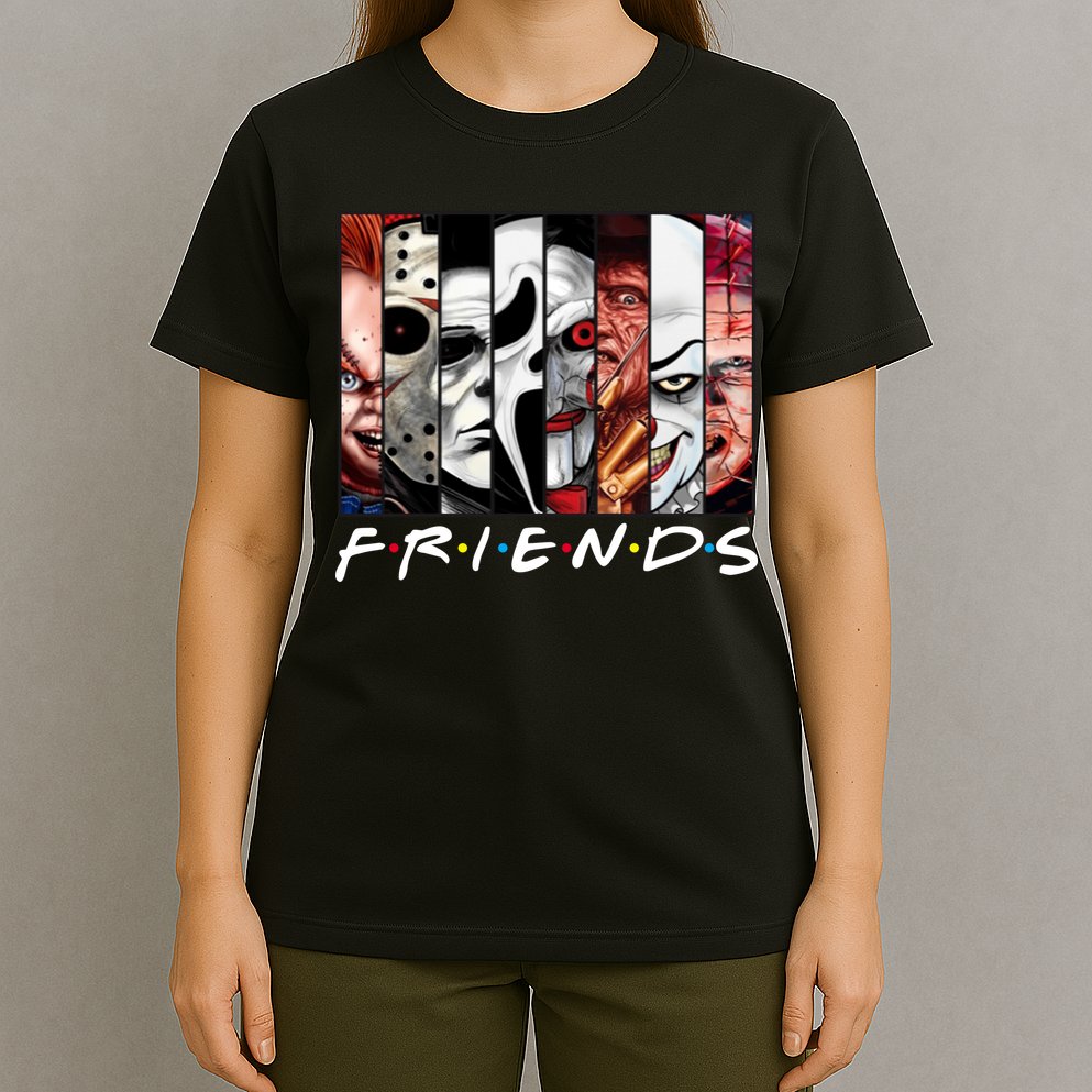 Friends Halloween Horror Squad Parody T-Shirt