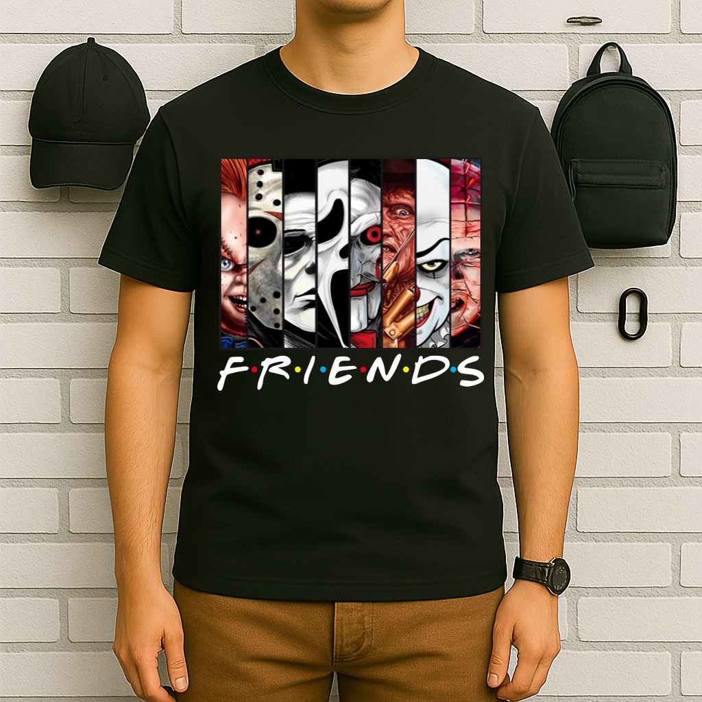 Friends Halloween Horror Squad Parody T-Shirt