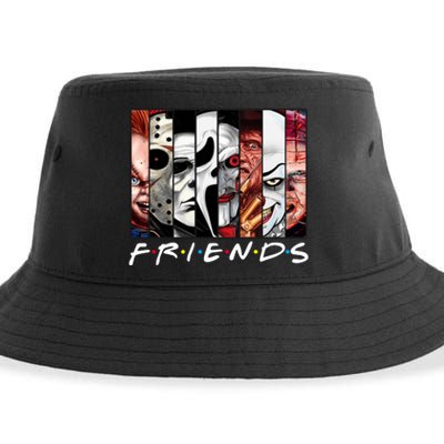 Friends Halloween Horror Squad Parody Sustainable Bucket Hat