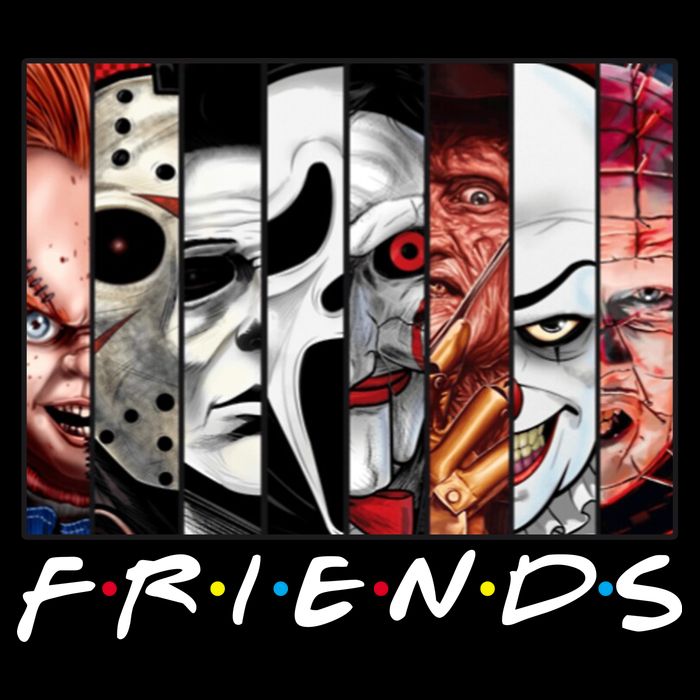 Friends Halloween Horror Squad Parody 7-Panel Snapback Hat
