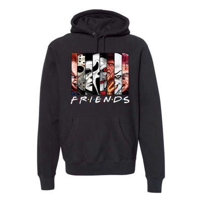 Friends Halloween Horror Squad Parody Premium Hoodie