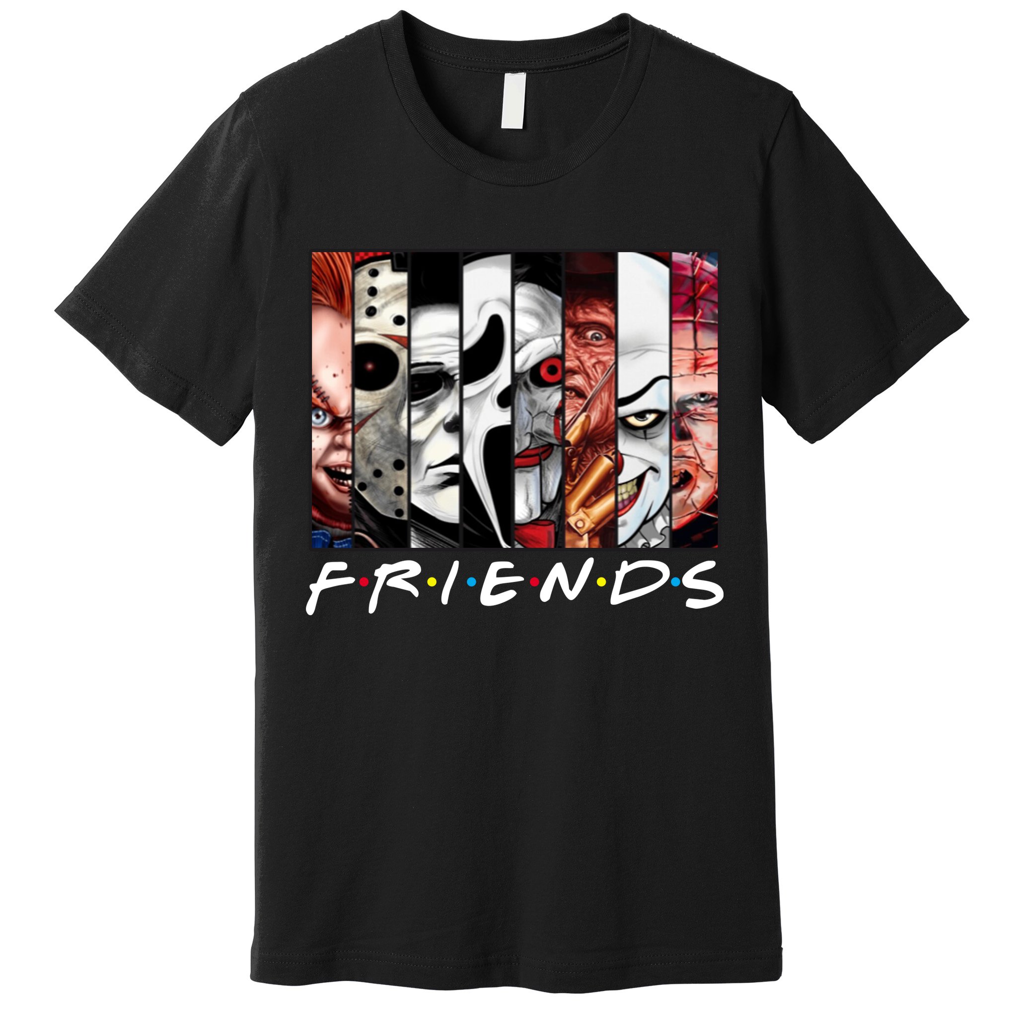 Friends Halloween Horror Squad Parody Premium T-Shirt