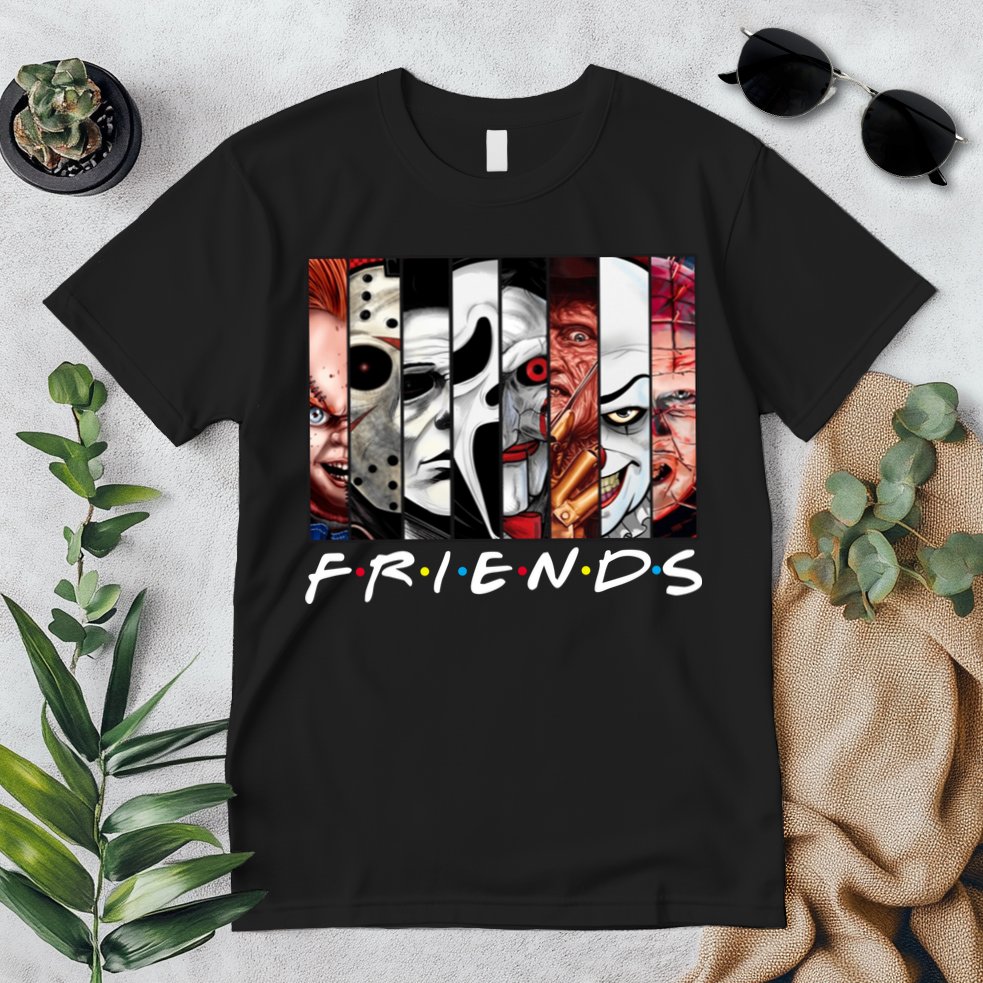 Friends Halloween Horror Squad Parody Premium T-Shirt